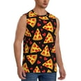 thumbnail image 2 of Fotbe Men's Cartoon Pizza Print Men's Sleeveless Muscle Tank Tops Casual T-Shirts for Gym Workout Beach-X-Large, 2 of 8