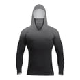 thumbnail image 3 of Men's UPF 50+ Sun Protection Hooded Shirt with Integrated Face Cover Long Sleeve Lightweight Rash Guard Shirts L Dark Gray, 3 of 5