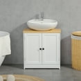 thumbnail image 6 of kleankin Modern Bathroom Sink Cabinet, Under Sink Storage Cabinet with Double Doors and Adjustable Shelf, Bathroom Vanity, White, 6 of 9