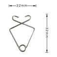 thumbnail image 4 of tredstone 100pcs Drop Ceiling Hook Clips Fish Shape Metal Hook T-Bar Grid Wire Suspended Ceiling Hanger, 4 of 9