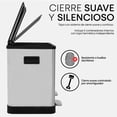 thumbnail image 4 of Bote de basura Ninon INOX-40L de 40 litros con doble compartimento 20 L + 20 L, 4 of 8