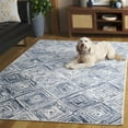 thumbnail image 3 of SAFAVIEH Pyramid Arseny Geometric Area Rug, Ivory/Blue, 5'3" x 7'8", 3 of 8