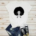 thumbnail image 2 of Camiseta de manga corta informal divertida y delgada con estampado de dibujos animados de chica negra africana hip-hop para hombres y mujeres, AMARILLO, TAMAÑO L Rojo Verde, 2 of 5