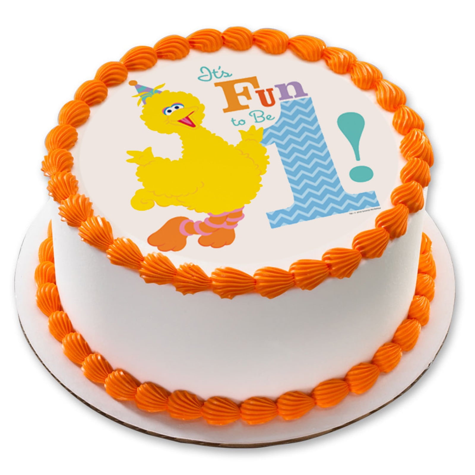 Sesame Street Fun to be One 7.5" Round Edible Cake Topper (Each
