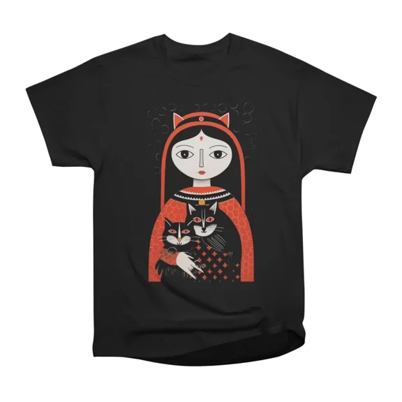 Black Cat Goth Princess T-Shirt Tee Gift For Him Merch For Her Apparel For Friend