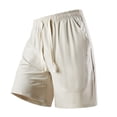 thumbnail image 6 of Jalioing Mens Quick Dry Sport Shorts Solid Color Lightweight Drawstring Elastic Waist Athletic Shorts Casual Workout Shorts, 6 of 8