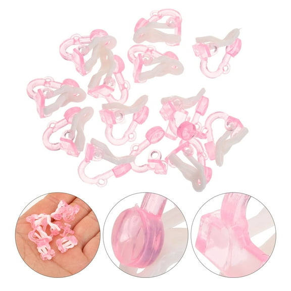 UPOUART 100 Pcs Plastic Clip-On Earrings Non-Piercing Jewelry for Birthday Parties and Everyday Wear