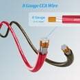 thumbnail image 3 of Kit de cables de calibre 8 (25 pies cada uno, rojo/negro), cable principal para automóvil, cable de batería, kit de cableado de amplificador, cable de alimentación y tierra, fusible de coche, 8AWG, 3 of 7