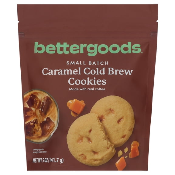 bettergoods Caramel Cold Brew Cookies, Coffee-Infused Cookies, 5 oz