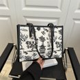 thumbnail image 2 of Bolso de gran capacidad para mujer combinado con retro 2025 nuevo bolso de hombro versátil este año popular bolso de mano informal para viajes diarios, 2 of 5