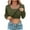Green, variant on Nfurl Women's Ribbed Shirts Slim Fit Long Sleeve Square Neck Base Layer Built in Bra Tops Comfy Solid Color Tops Ladies Fall Clothes Khaki XXL