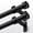 Black-34''-124'' (2 Pack), variant on 2 Pack Brass Curtain Rod 34 To 60 Inch Brushed Warm 1" Adjustable Heavy Duty Rods For Windows Decorative Antique Window With Modern Solid Aluminum Finials