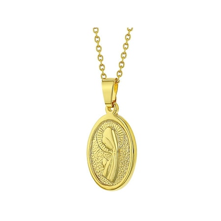 baptism gold jewelry walmart 18k christening virgin plated pendant mary