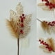 thumbnail image 3 of Nvzi 3 ramas de agujas de pino artificiales, púas de pino de vegetación falsa navideña con tallos de bayas rojas, ramitas de pino de Norfolk de vegetación falsa para manualidades de bricolaje, K, 3 of 3