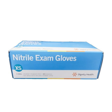Dignity Health Nitrile Exam Gloves X-Small, Box of 250 - DGN4023