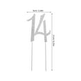 thumbnail image 3 of KALLORY Number 14 Silver Rhinestone Cake Topper for Special Occasions, 3 of 10