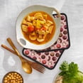 thumbnail image 5 of 2PCS Pot Holders for Kitchen - Heat Resistant Silicone Pot Holders with Hanging Loop, Delicate Chocolate Ball Print Non Slip Oven Hot Pads, Potholders for Decor Baking Cooking Kitchen, 5 of 6