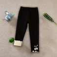 thumbnail image 4 of Hpgjzj Girls Winter Leggings Fleece Lined Basic Soft Cotton Stretchy Full Length Tights Pants for Toddler Kids, 4 of 7