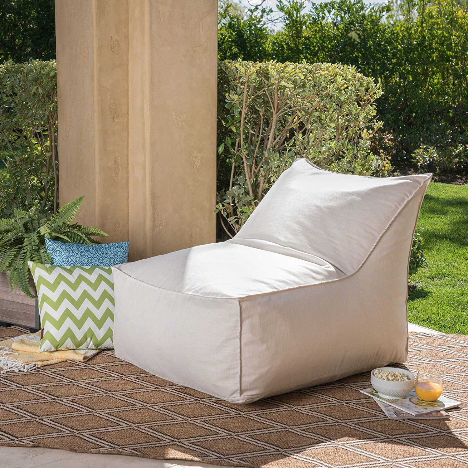 Bean Bag Chair,Comfy Lounge Chair with Back Support, Memory Foam Filled Sofa Leisure Chair with Water Resistant & Washable Cover for Outdoor, Bedroom, Living Room Floor Sofa for Men, Women,Khaki