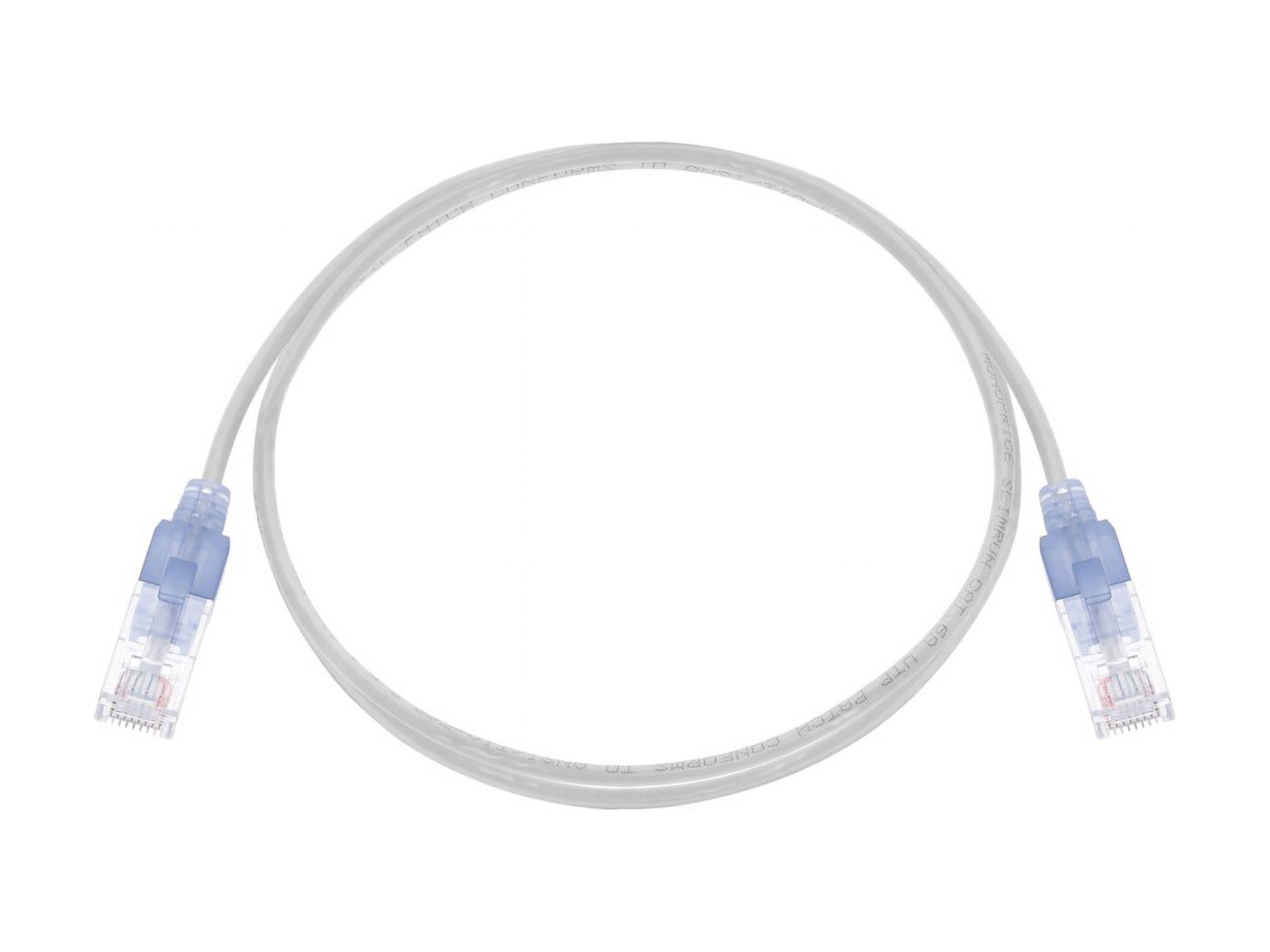 Monoprice Cat6A Ethernet Patch Cable - 3 Feet - White | Network Internet Cord - RJ45, 550Mhz, UTP, Pure Bare Copper Wire, 10G, 30AWG, 10-Pack - SlimRun Series