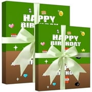 Pixel Party Decoration Gift Wrapping Paper, 12 Sheets Pixel Miner Theme Birthday party Supplies Wrapping Paper For Video Game Party, 20 x 30 Inch