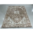 thumbnail image 4 of EORC Ivory / COPPER Hand Knotted Wool Transitional Heriz  Rug, 7' x 9', 4 of 7
