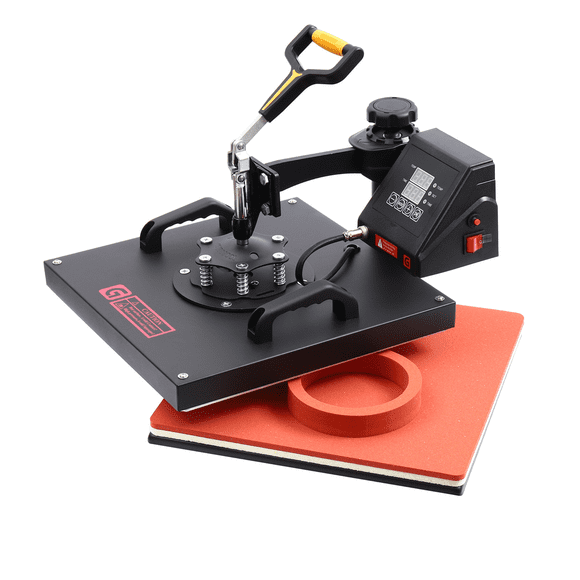QinaQin Plancha térmica de 15 x 15 pulgadas, máquina 8 en 1 con doble tubo de calentamiento y kit completo para playeras, tazas y gorras
