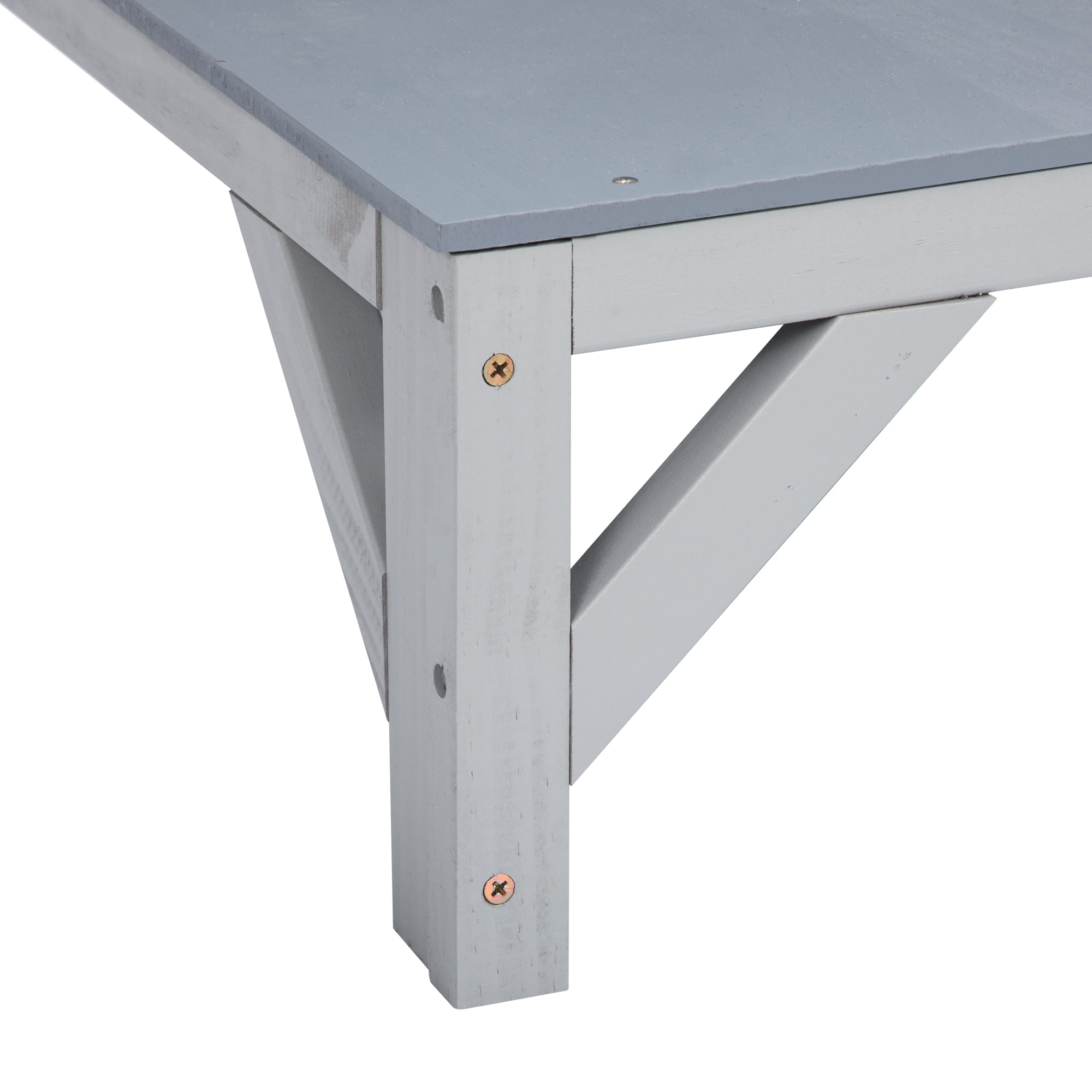 Pefilos 43" Outdoor Cat House for Cats, Wooden Cat Condo All Weather Weatherproof Cat Shelter with and Escape Door, Gray