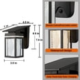 thumbnail image 6 of Black Rectangular Outdoor Solar Wall Lights Dusk to Dawn Exterior Sconces with Remote Control 2 Pack, 6 of 8