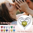 thumbnail image 4 of Pendientes Silvora Dainty con piedras preciosas para mujer, plata de ley, corazón infinito, regalo de joyería para cumpleaños o Navidad, 4 of 7