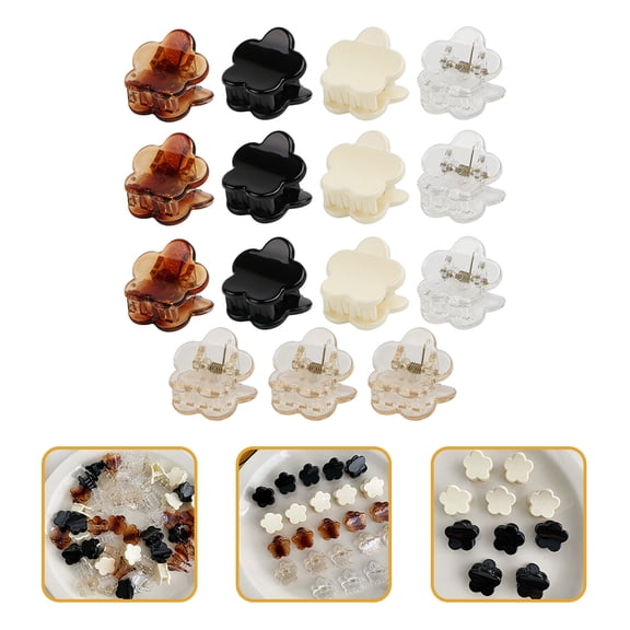 Milisten 15Pcs Small Claw Clips for Thick Hair Firm Hold Hair Accessories for Daily Wear Party Decorating