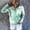 Green, variant on Turilly Women Cowl Neck Pullover Hoodies Long Sleeve Print Sweatshirts Sweaters Drawstring Tops