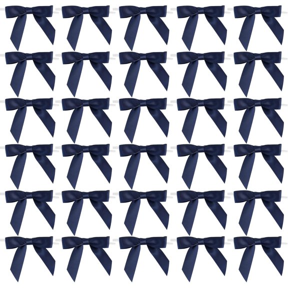 Dalrosia 50PCS Satin Bow for Gift Wrapping Twist Tie Bows for Wedding Favors Candy Apples Party Valentine's Day Christmas Decorations