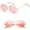 Pink, variant on Round Jelly Sunglasses Transparent Ocean Sunglasses Vintage Sunglasses with Metal Frame Resin Lens and Universal Fit