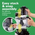 thumbnail image 2 of Hamilton Beach Stack & Snap Food Processor and Vegetable Chopper, BPA Free, Stainless Steel Blades, 12 Cup Bowl, 2-Speed 450 Watt Motor, Black (70725A), 2 of 2