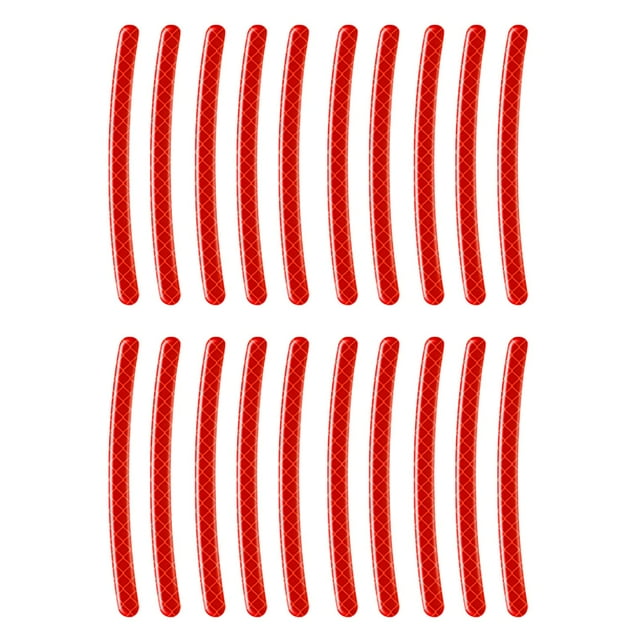 koolsoo Car Wheel Hub Reflective Sticker Exterior Decoration Warning Decal Stickers Red