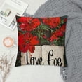 thumbnail image 2 of PHYHOO Red Flowers Pillow Covers, Red Floral Bloom Pillows Decorative Throw Pillows Cushion Case Farmhouse Outdoor Decor for Sofa Couch, 2 of 5
