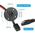 thumbnail image 2 of ELECTOP SAE Power Socket Sidewall Port: Weatherproof Solar Panel Flush Mount Connector Plug Extension Cable 12AWG_Special Gift, 2 of 5