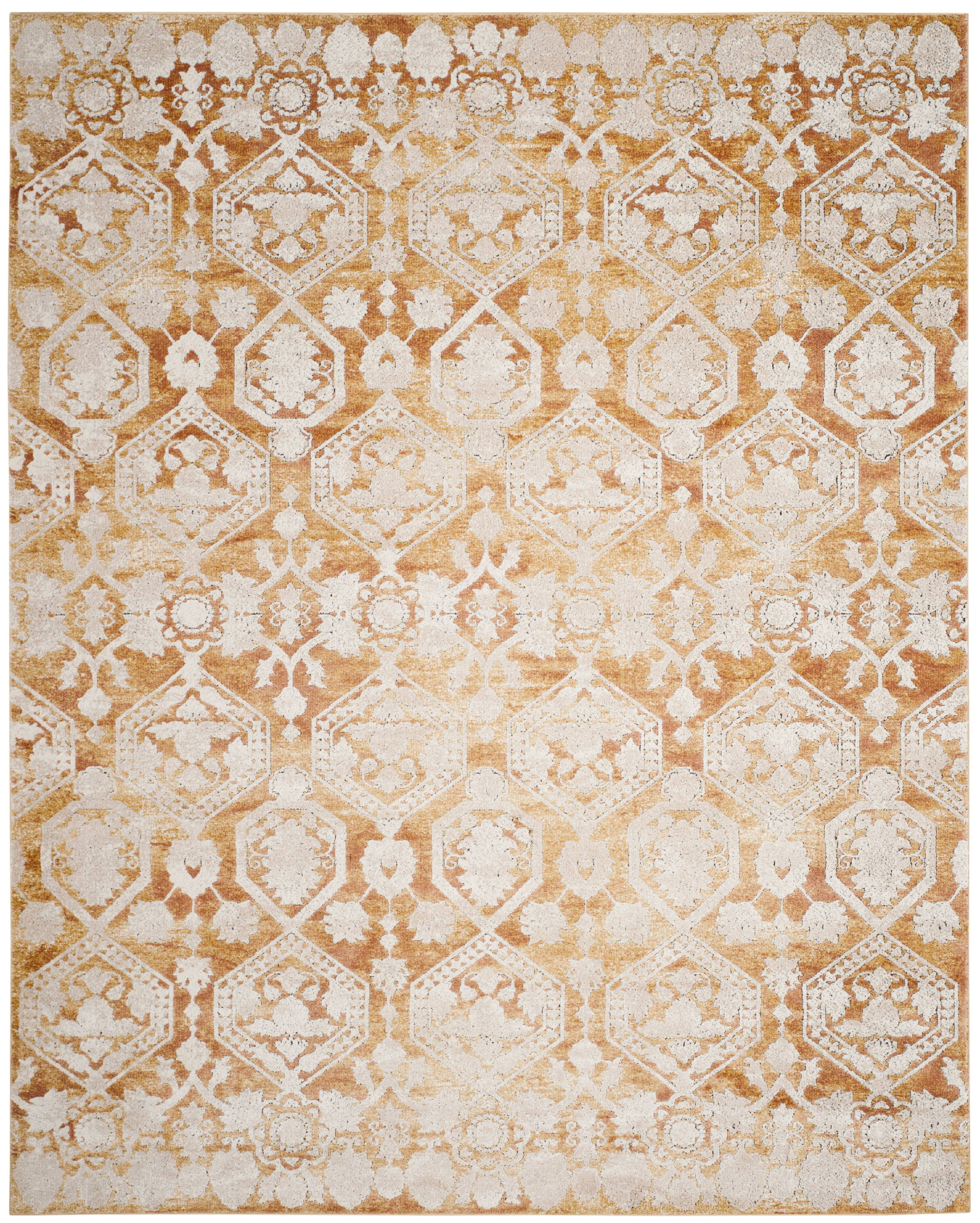 SAFAVIEH Palermo Kelleh Faded Transitional Area Rug, Gold/Beige, 9' x 12'