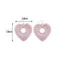 thumbnail image 5 of Pendientes colgantes de aro de corazón Salvador Pendientes de borla Violeta, 5 of 5