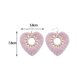 thumbnail image 5 of Pendientes colgantes con forma de corazón, pendientes llamativos para mujeres y niñas. Violeta, 5 of 5