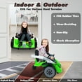 thumbnail image 5 of Joyracer 24V Bumper Cars with Remote, 2*100W Electric Ride on Toys for Big Kids, 360° Spin, EVA Wheels, Green, 5 of 14