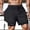 Black, variant on Mens Swim Trunks with Compression Liner 7" Quick Dry Board 2 in 1 Shorts Swimsuit Bathing Suit for Men with Zipper Pockets