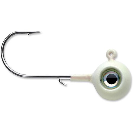 UPC: 0043193141624 | VMC NME34-GL Neon Moon Eye Jig 3/4 Oz 2/0 Hook 4 Pack Glow