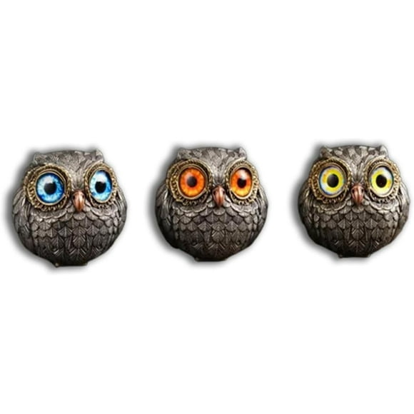Lucky Owl Gardien-le Sage Observateur du Feutre, Protège-Cartes Chanceux, Figurines d'Animaux Hibou Réaliste, Ornements de Noël Hibou, Accents de Poche pour Amateurs de Poker Énergie Lucky-Decor (un Ensemble)