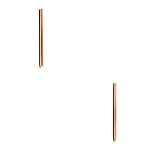 Toystoory Pajita para beber de 12 mm, reutilizable, recta, lavable, portátil, para el hogar, oficina, cocina, bar, fiesta, pajitas de té de la leche, oro Oro rosa 2piezas Toystoory CBP547893