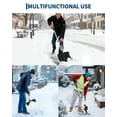 thumbnail image 3 of Lumiparty 18" Snow Shovel D-Ring Assist Handle, Large Capacity Shovel with Aluminum Shovelution Blade for Breaking Ice, Snow Removal from Car, Vehicle, Driveway, Sidewalk, Black, 3 of 9