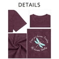 thumbnail image 5 of XCHQRTI Women Dragonfly Tshirt Plus Size Short Sleeves Graphic Casual Loose Tee Tops, 5 of 6