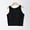 Black, variant on MGDXOX Women's Seamless Sleeveless Tank Top Built-in Bra Scoop Neck Crop Top for Loungewear & Layering White L
