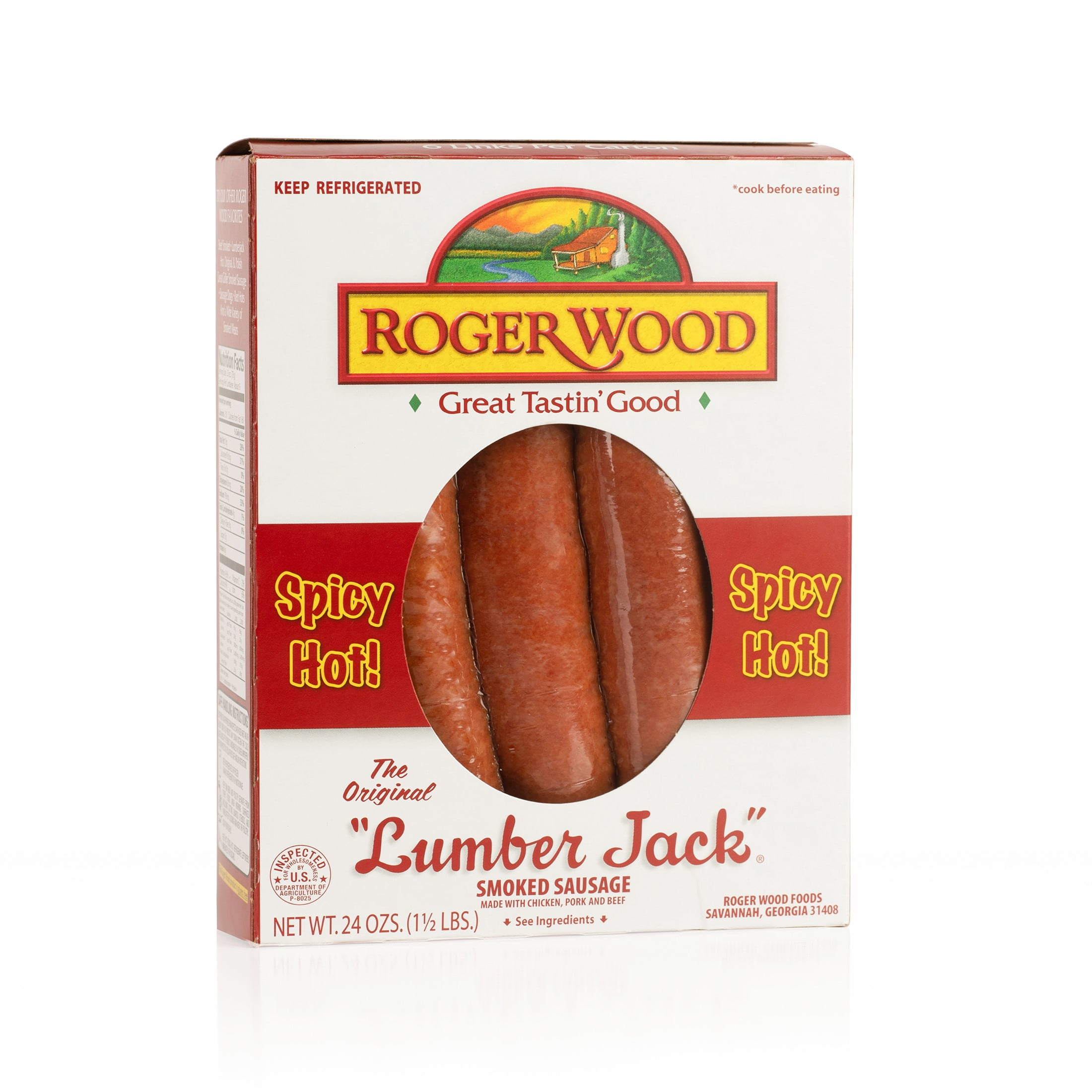 Roger Wood Hot Lumberjack Smoked Sausage